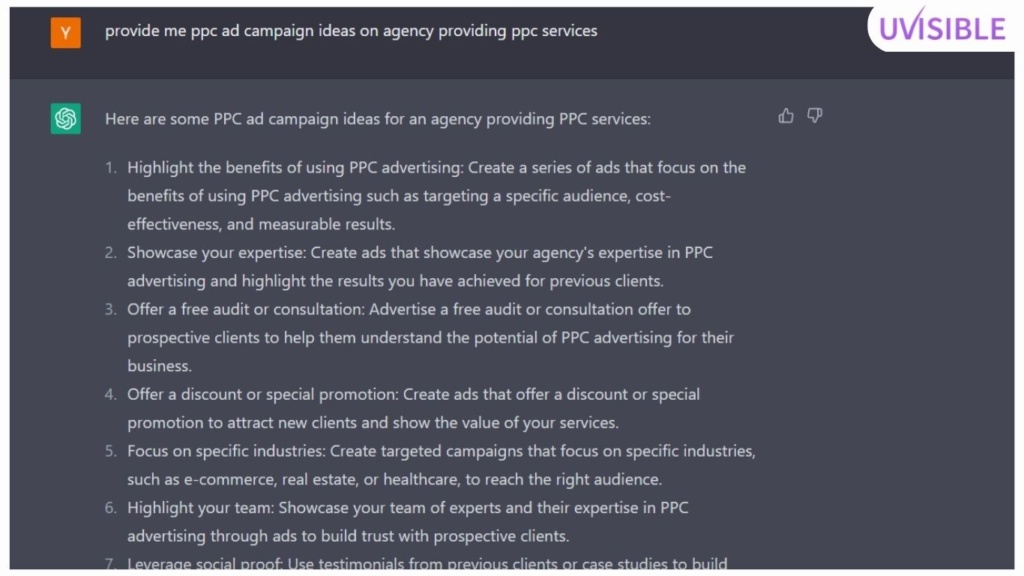 PPC Ad campaign ideas-chatgpt