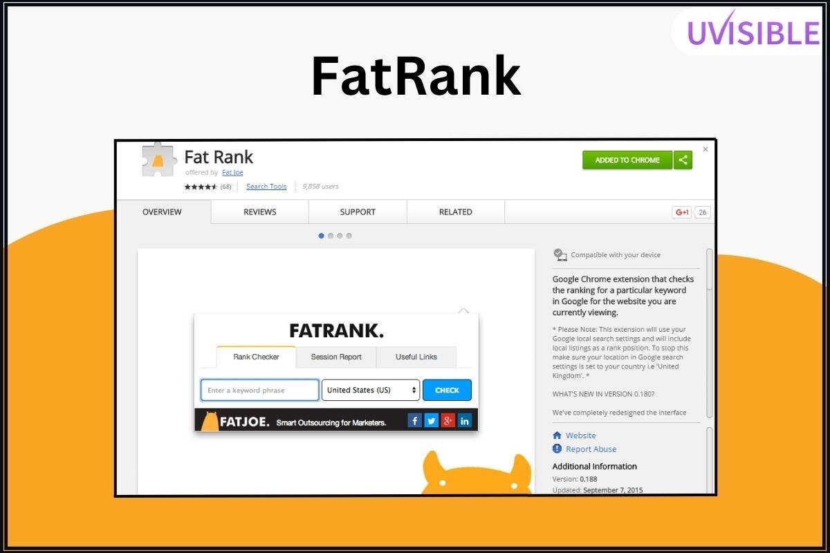 Chrome Extension for SEO FatRank